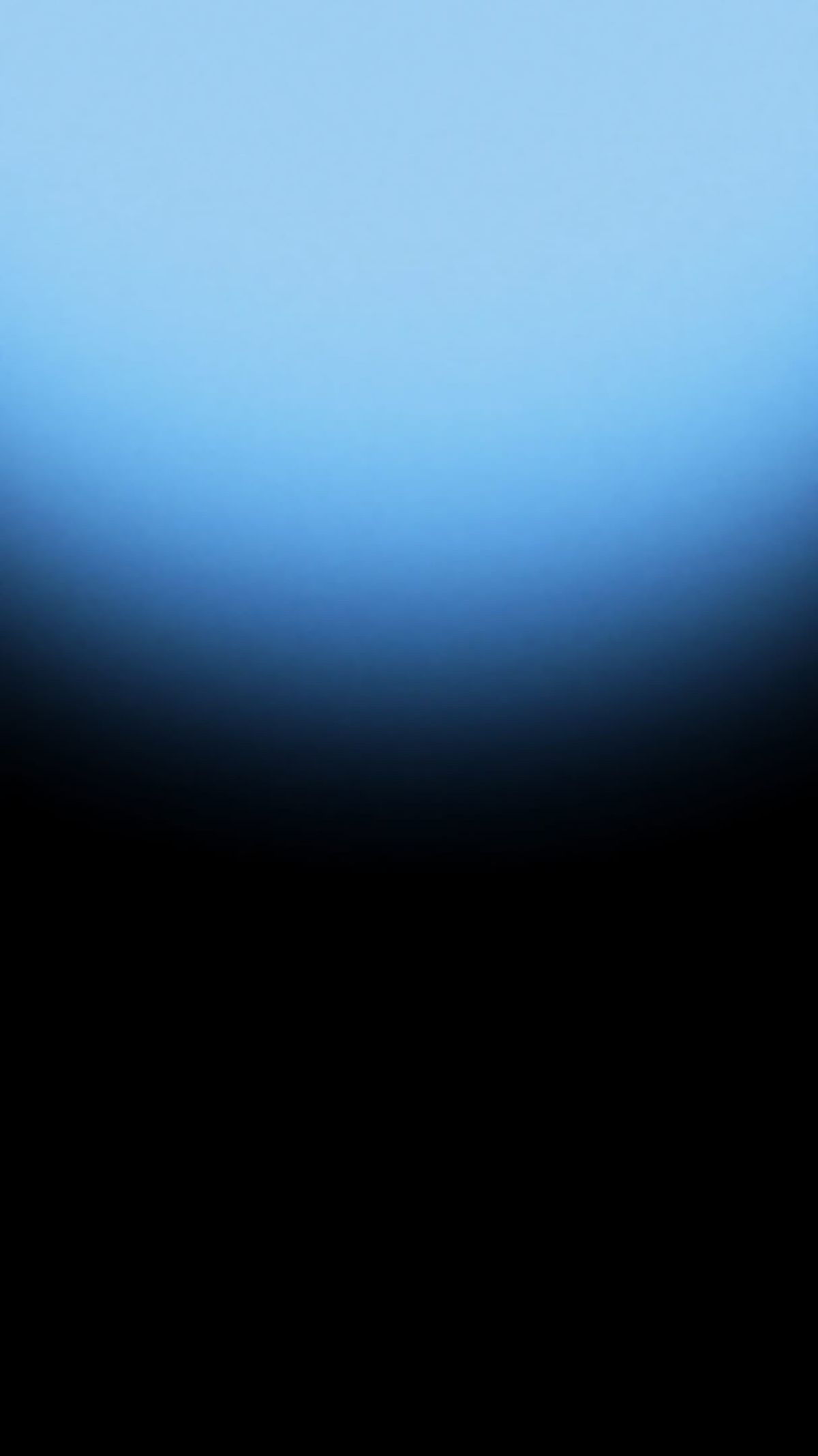 Sky blue fading down into black