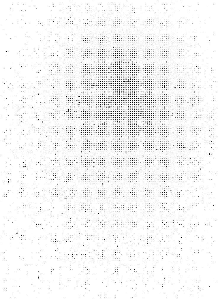 A faint halftone haze barely holding together on white